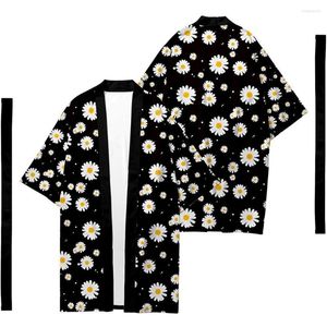 Abbigliamento etnico Kimono per adulti in stile giapponese Top Plus Size XXS-6XL Robe Gown Flower Haori Cardigan Allentato Yukata Kimono Camicia Camicetta casual