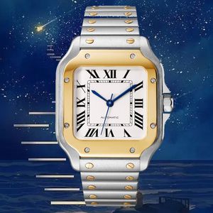 Relógio retangular feminino relógios de quartzo Irmã relógios de quartzo Fivela deslizante de aço inoxidável relógios de ouro Relógio de mergulho luminoso de safira Montre de Luxe Relógios de pulso