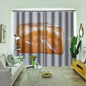 Curtain High Quality Custom Bread Curtains Po Blackout Window Drapes Luxury 3D For Living Room