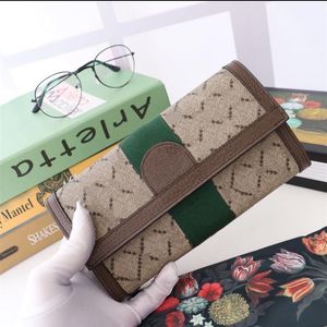 Double G Dwumioczny pasek do paska portfel standardowy vintage Kobiety długi uchwyt na kartę duża pojemność notatka komora lady clutch211e