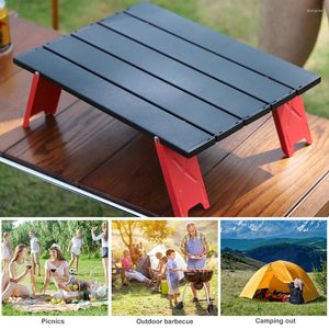 Camp Furniture 2023 Camping Mini Portable Foldable Table For Outdoor Picnic Barbecue Tours Tableware Ultra Light Folding Computer Bed Desk