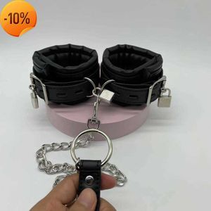 Massagem Sponge Leather Bondage Conjunto com cadeia de meta