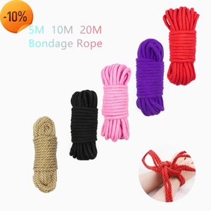 MASSAGEM CRACAGEM ROPE 5M/10M/20M/alta qualidade Escravo de algodão macio BDSM Ligação de corda luminosa jogos de dramatização adulta para casais brinquedos sexuais brinquedos