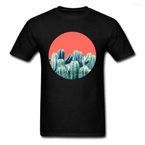 Men's T Shirts Cactus On Coral Crazy Round Collar Cotton Youth Tops Tees Short Sleeve Labor Day Sweatshirts