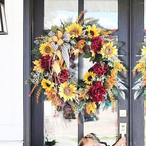 Dekoratif Çiçek Kapı Ön Çelenk Yapay Çarşı Şükran Günü Sonbahar İpek Çiçeği Sonbahar Kapalı Açık Ofis Düğün Duvarı
