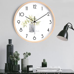 Väggklockor modern design tyst klocka trä kök vardagsrum sovrum digital kort europe reloj de pared rustik kontor heminredning