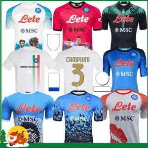 22 23 Napoli Soccer Jerseys Maglietta OSIMHEN INSIGNE 2023 Naples Politano Di Lorenzo MAGLIA MERTENS VERDI MILIK KVARATSKHELIA Men / Kids kit Football Shirts