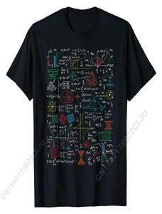 Camiseta de hoja de fórmulas matemáticas Idea de regalo de profesor de matemáticas divertida camiseta de algodón Normal para hombre camiseta impresa en 2205216816700