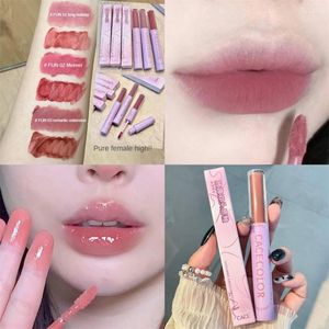 Lip Gloss CACE Podwójny glazura połyskująca Mat Mat Mud Podwójny szminka odcień Miękki makijaż kosmetyczny