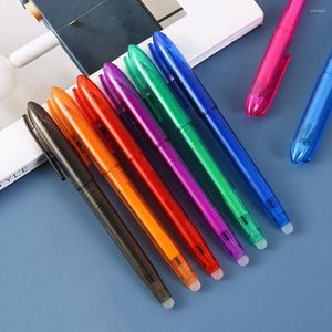 8pcs 0,5 mm de gel de secagem rápida grip grip multicolor estudante desenho de suprimentos escolares apagáveis