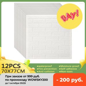 Adesivos de parede decoração de casa 3d sala de estar decorativa tijolo autoadesivo papel de parede painéis à prova d'água decalques de espuma da cozinha do quarto