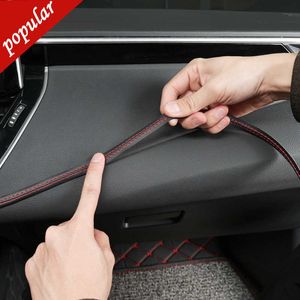 Nuovo 200 centimetri di cuoio Dell'unità di elaborazione Stile Auto Modanature Trim Universale FAI DA TE Flessibile Interni Strisce Decorazione Auto Treccia Striscia Cruscotto Sticker