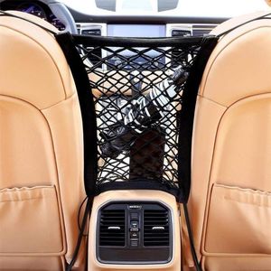 Storage Bags Car Mesh Organizer Strong Elastic Netting Pouch Pet Barrier Auto Vehicles Between Front Seat Back Luggage Holder Pocket