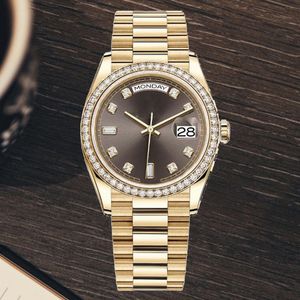Mens Watch Diamond Watches Classic 41mm Saatler Otomatik Çift Takvim 904L Paslanmaz Çelik Gül Altın Bilezik Safir Su Geçirmez Aydınlık Buzlu Dhgate
