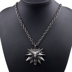 Fantastica collana con pendente a testa di lupo a bocca aperta vintage Witcher caccia selvaggia medaglione accessori per gioielli animali per uomini ragazzi