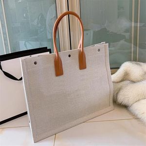 Torebki dla kobiet rive gauche torba na zakupy torebka Wysokiej jakości moda lniane duże torby plażowe luksusowe designerskie torby podróżne 260i