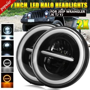 Lâmpadas de lâmpadas de lâmpadas LED de lâmpadas de lâmpadas de carro de carro de carro de 7 polegadas de 7 polegadas de 7 polegadas, lâmpadas de carro de carro para jeep/wrangler/jk/tj/cj