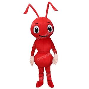 Traje de mascota de hormiga azul / roja de halloween Traje de personaje de dibujos animados de calidad superior Traje Carnaval de Navidad Adultos unisex Carnaval Vestido de fiesta de cumpleaños