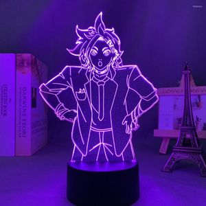 Luzes noturnas anime LED LIGH sua vez de morrer Joe Tazuna Nightlight for Bedroom Decor Manga Birthday Gift Room 3D Lamp Death Death Game