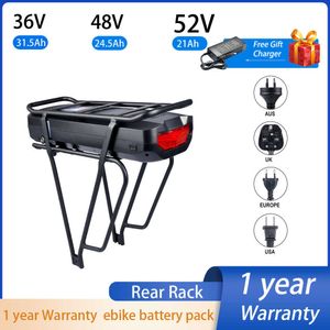 36V 48V 52V Gepäckträgerbatterie 31,5Ah 28Ah 24,5Ah 21Ah für BBS01B BBS02B BBSHD Motor Elektrofahrrad