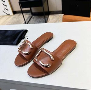 2024 Designer Slides Mens Womens Slippers with Original Box Dust Bag black Real Leather Shoes Fashion luxury summer sandals beach sneakers