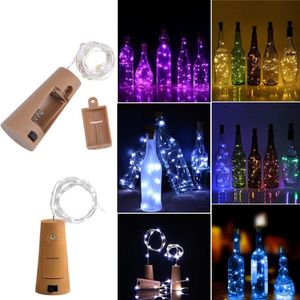 Strips Silver Wire Fairy Garland Bottle Stopper For Glass Craft LED String Lights 1M 2M 3M 10 20 30LEDs Xmas Wedding Holiday DecorationLED