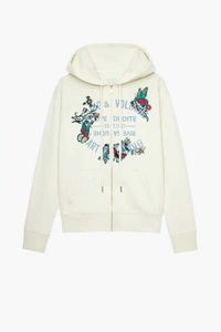 Zadig et Voltaire 23ss Designer Sweatshirt Fashion New Little Popular Classic Letter Print Flower Plowerery Cardigan Zipper Coat Sweater Sweater