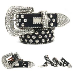 Designer Womens Rhinestone Belt Leather on Sale Ceinture Homme Rhinestones Buckle Woman Famous Brand