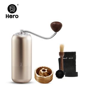 Mills HERO S07 Aluminum Coffee Grinder Portable Coffee Bean Mill Mini Machine 420Stainless Steel Burr Core High Quality Coffee Milling