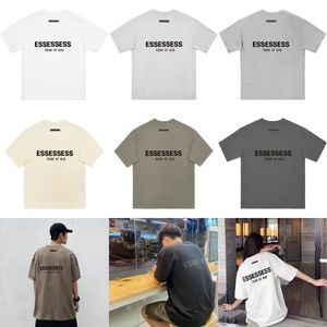 남성 Tshirts 디자이너 조수 TSHIRT 가슴 편지 라미네이트 필수 슈퍼 셔츠 ESS 안개 1977 인쇄 풀오버 스웨트 셔츠 느슨한 긴 소매 High Qualc3pb