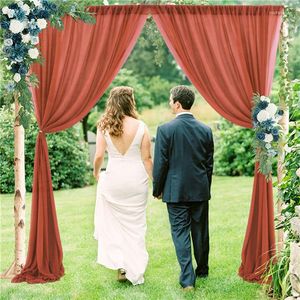 Party Decoration 2PC Anti-wrinkle Backdrop Cloth Wedding Props Veil Curtain Stage Layout Birthday Drapery Pography Arch Frame