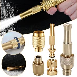 Watering Equipments Brass High Pressure Sprinkler Adjustable Gardening Irrigation Spray Gun Quick Connector Car Wash Water Nozzle Garden