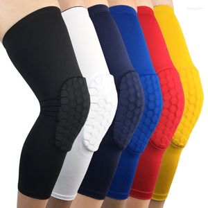 Knädyna Sports säkerhetsplatta Anti-kollision Ventilation Volleyball Basketball Kneepad Compression Socks Honeycomb Wraps Brace 6