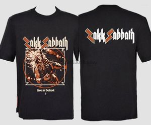 Camisa de camisetas masculinas Zakk Sabbath ao vivo em Detroit