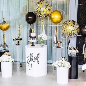 Decorazione per feste 3 pezzi / set) Specchio d'argento / Torta mentale Tavolo da dessert Piedistalli Plinti Colonne Matrimonio Compleanno nuziale Yudao364