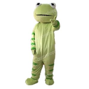 Halloween Green Frog Mascot Costume de caráter de caráter de caráter adequado Tamanho dos adultos Festas de carnaval de Natal roupas de publicidade ao ar livre