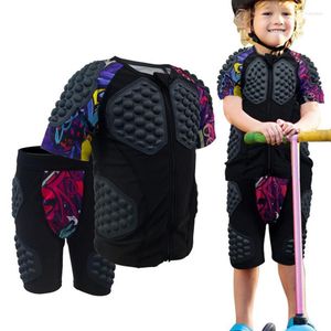 Knee Pads Kids Chest Protector Protective Jacket With Independent Anti-collision Block Highly Elastic Football Padded Shirt