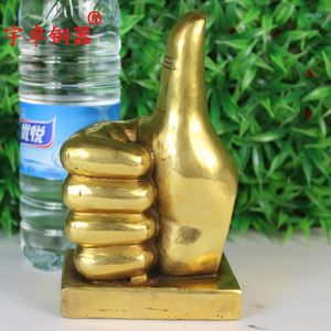 Party Supplies Yu Zhuo Bronze Copper S Decorative Home Furnishing Gesture Thumb Office Decorationroom Art Statue