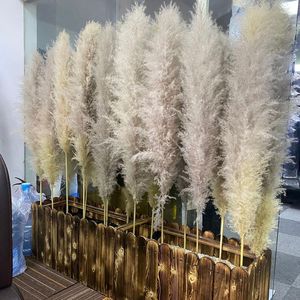 Flores decorativas 80-120 cm fofas grandes pampas de grama seca cenas naturais