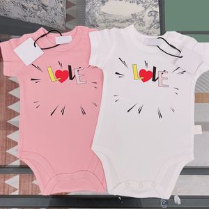 baby rompers ett stycke barn nyfödda klassiska brev björn tryck mode pojkar tjej söt topp jumpsuit barn set märke lyx småbarn bekväm triangel 5258#