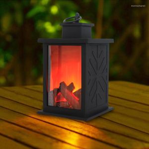 Strings Moonlux Vintage Burning Fireplace Lamp Home Lantern Garden LED Lawn Party Decorative Lighting