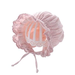 Baby Hat spring and autumn thin infant sunshade newborn palace baby princess fisherman's hat2512