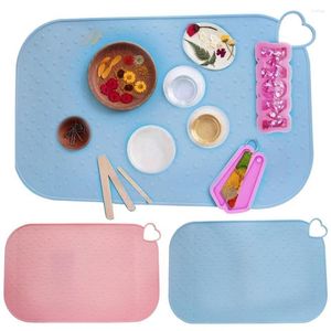 TABELA MATS Excelentes crianças tape de louça oblonga de louça Placemat Resistente ao calor Crianças protetidas