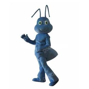 Costumi della mascotte della formica blu di Halloween Vestito da festa di Natale Personaggio dei cartoni animati Carnevale Pubblicità Festa di compleanno Vestire Costume Unisex