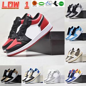 mens jumpman 1 low Basketball Shoes 1s sports trainers UNC Atmosphere Bred Toe Wolf Grey Fragment x Cactus Gold Toe Royal Yellow Oxygen Purple women sneakers