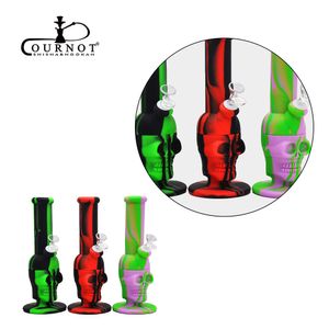 Cournot Ghost Face Silicone Bong Water Pipe 280mm Rökningsrör Vattenrör Tillbehör Partihandel