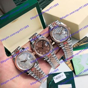Bestselling Women's Watch Gd Factory fabricou relógios mecânicos automáticos 126231 126201 assistir 36mm de prata de prata Dial Dial Gold Rose Stainless Steel Band Watch