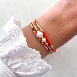 Strand Go2boho Braccialetti di perline di semi minuscoli per le donne Ragazza Set di gioielli regalo di San Valentino Carino Boho Braccialetto di perline di moda bohémien Amicizia