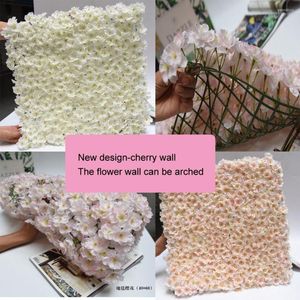 Decorative Flowers 50 50cm Cherry Artificial Flower Wall Soft Arched Carpet Wedding Celebration Home Decoration Po Background Accessories