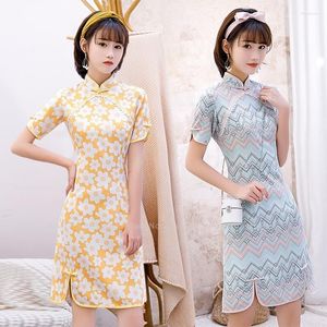 Ethnic Clothing Women Chinese Style Qi Pao Traditional Hanfu Improved Cheongsam Lady Sexy Sweet Qipao Vintage Elegant Evening Formal Party